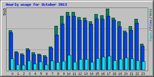 Hourly usage for October 2013