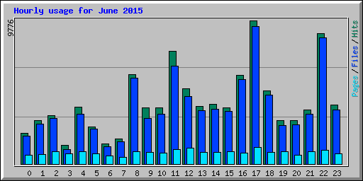 Hourly usage for June 2015