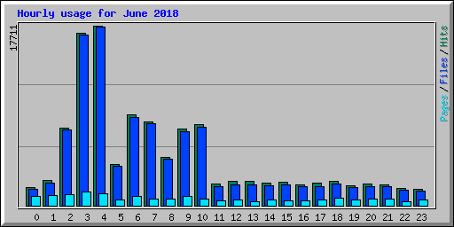 Hourly usage for June 2018