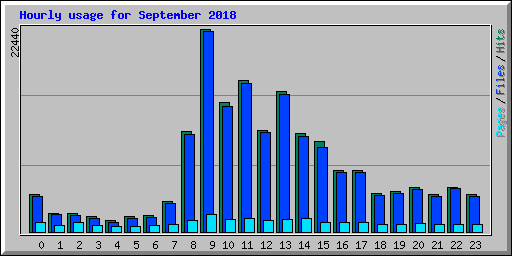 Hourly usage for September 2018