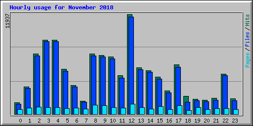 Hourly usage for November 2018