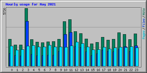 Hourly usage for May 2021