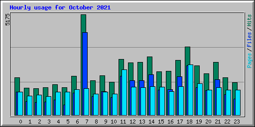 Hourly usage for October 2021