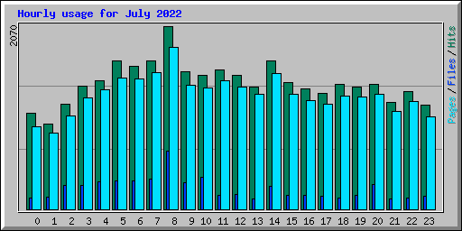 Hourly usage for July 2022