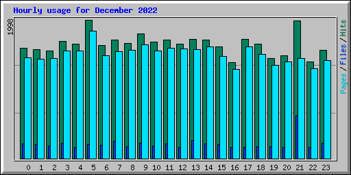 Hourly usage for December 2022