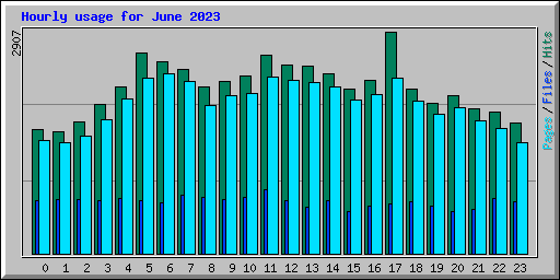 Hourly usage for June 2023