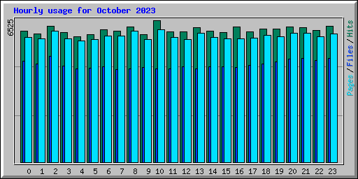 Hourly usage for October 2023